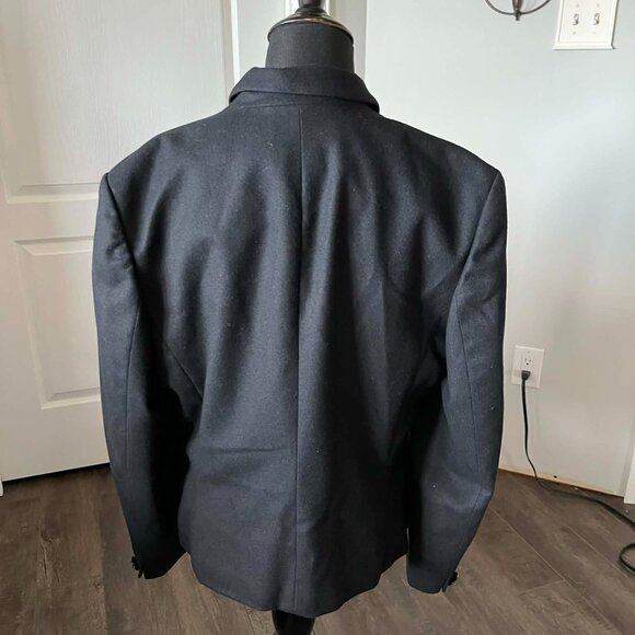 Vintage Pendleton Blazer Jacket 100% Pure Virgin Wool Women's size 12/Black - Picture 3 of 7